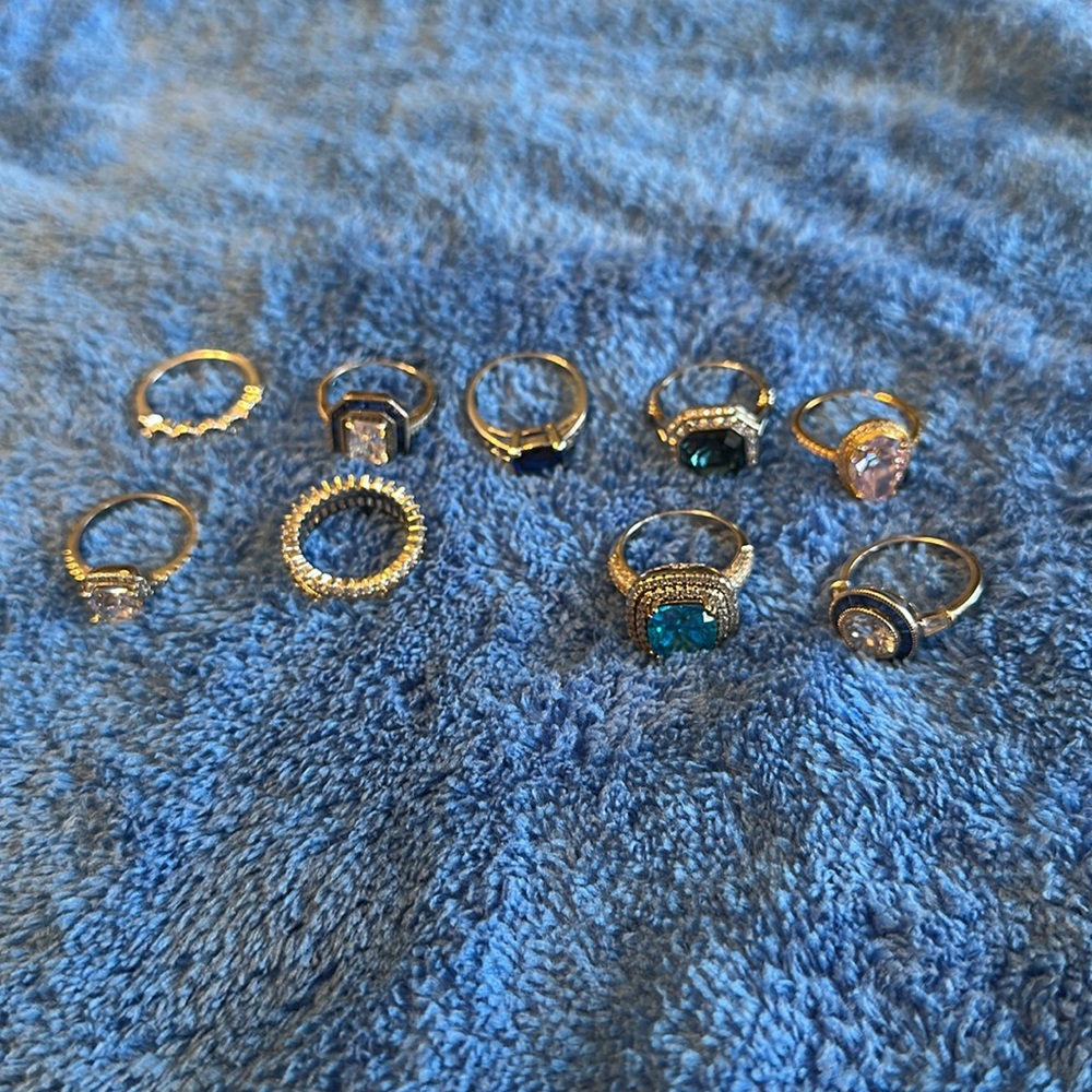 Elegant Blue and Silver Ring SOLD AS A BUNDLE